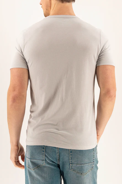 Short Sleeve Vintage Henley - Quiet Gray