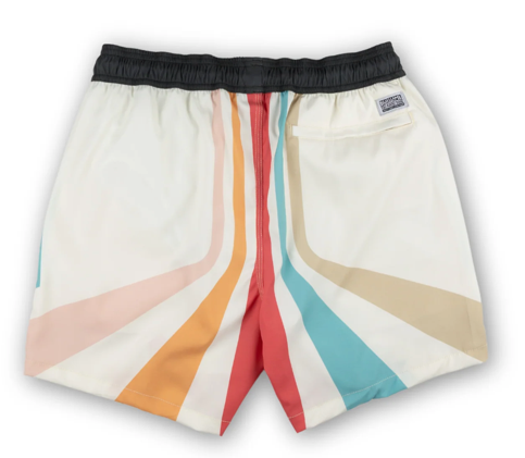 Retro B-League Stripes 6.5" Swimsuit