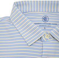 Thin Stripe Polo - Blue
