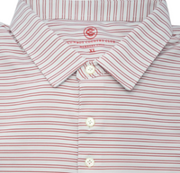 Thin Stripe Polo - Brick