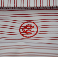 Thin Stripe Polo - Brick