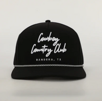 Cursive Roped Hat - Black