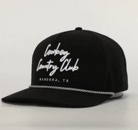 Cursive Roped Hat - Black