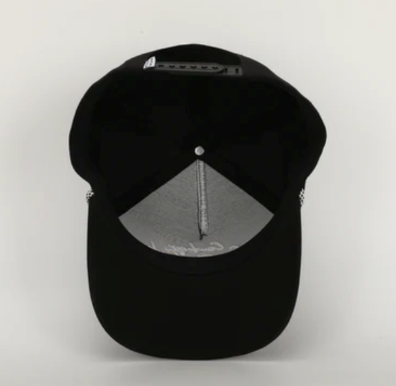 Cursive Roped Hat - Black