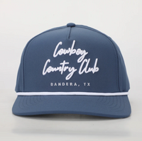 Cursive Roped Hat - Navy