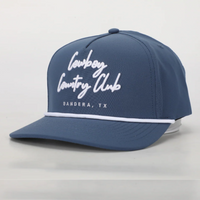 Cursive Roped Hat - Navy