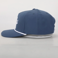 Cursive Roped Hat - Navy