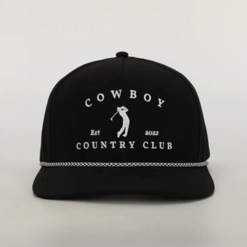 Golfer Roped Hat - Black