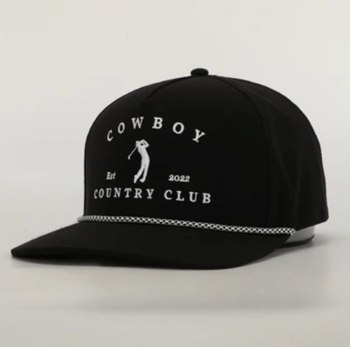 Golfer Roped Hat - Black