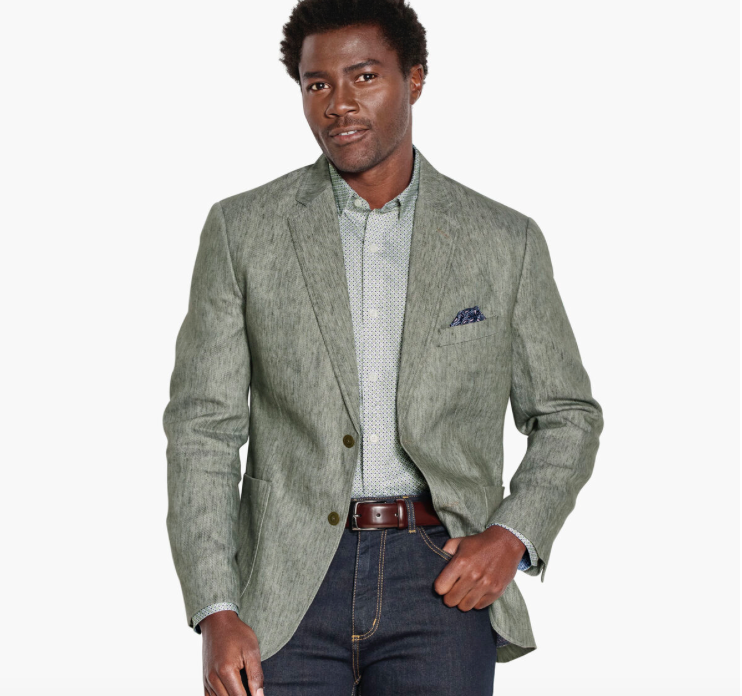 Conley Blazer - Sage Washed Linen