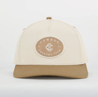 TWO TONE COTTON HAT BROWN