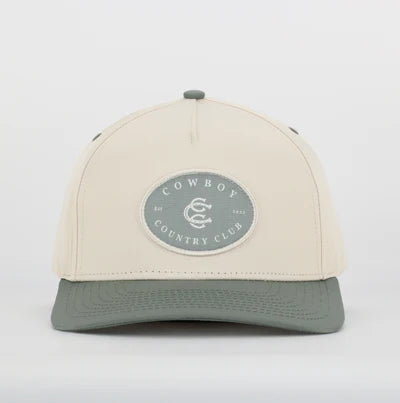 TWO TONE COTTON HAT GREEN