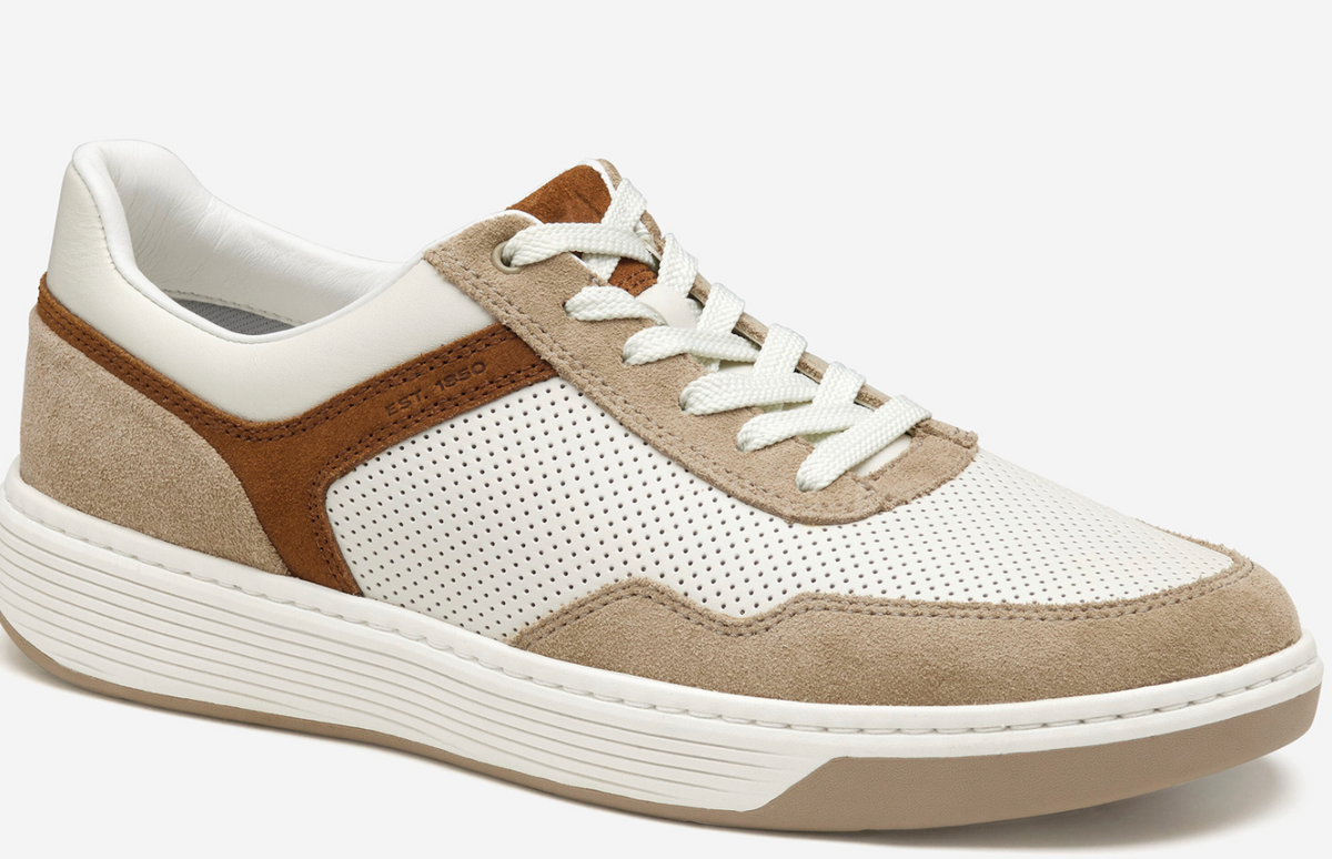 Dawson Moc Toe U-Throat - White Grain/Taupe Suede