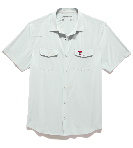 Texas Tech Perf. Western Shirt - Light Grey