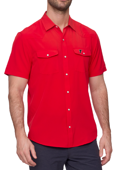 Texas Tech Perf. Western Shirt - Red