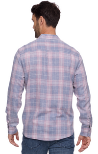 Ladonia LS Vintage Shirt - Navy/Mauve