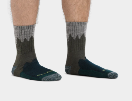 Men's Number 2 Micro Crew Hiking Socks - Green