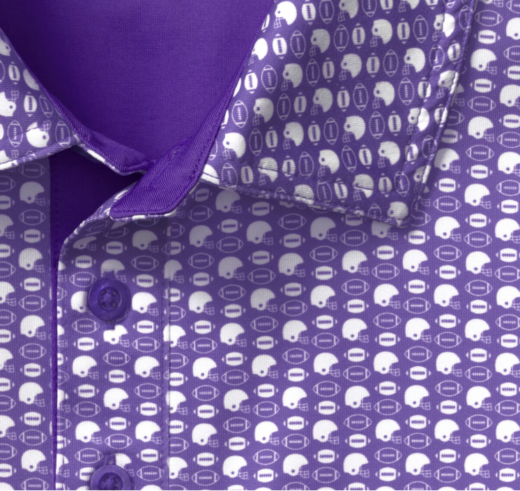 Helmet-And-Football Print Polo
