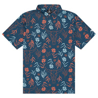 Skull and Daisies Golf Polo- Raised by Coyotes