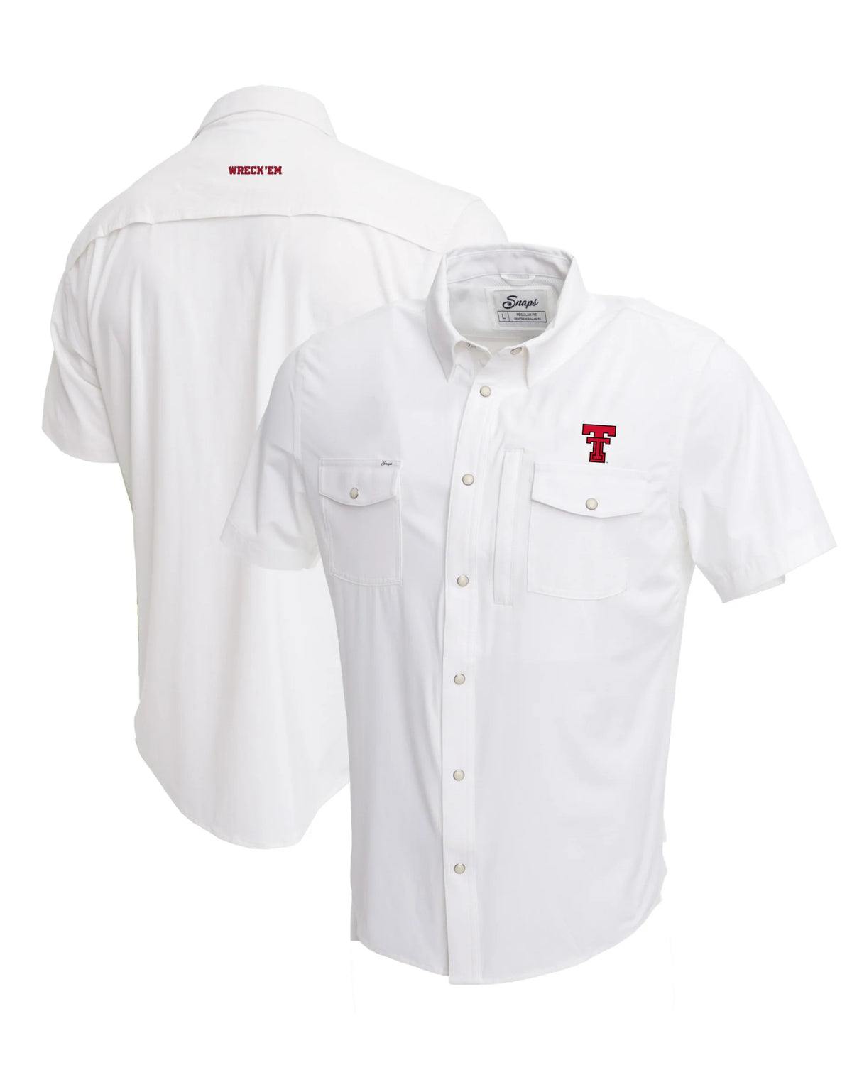 Texas Tech Pearl Snap - White