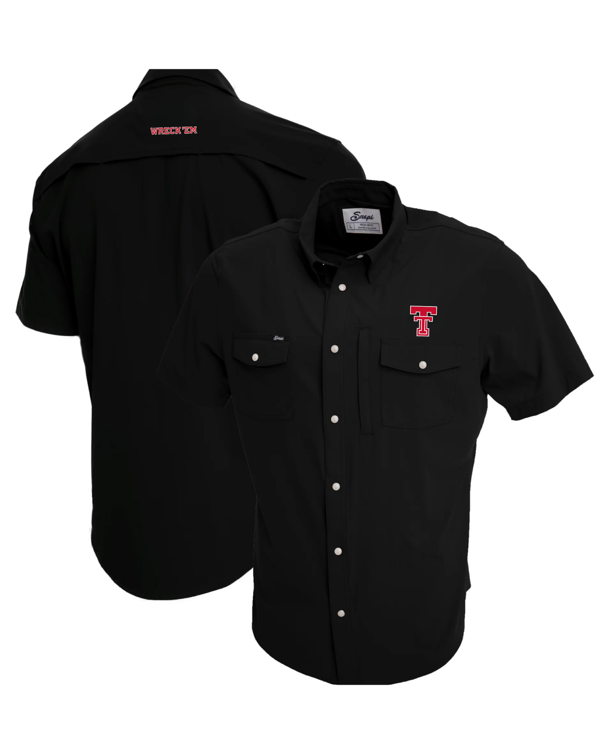 Texas Tech Pearl Snap - Black