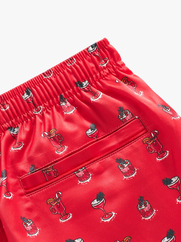 That's The Spirit Pajama Short - Red Drinks