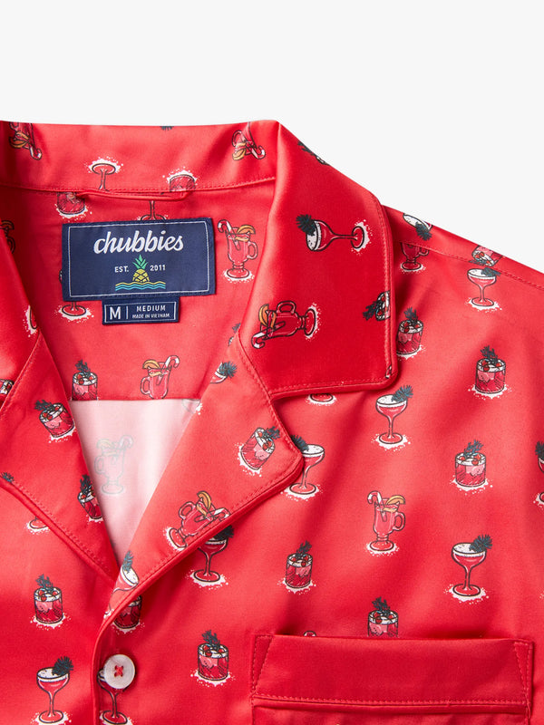 That's The Spirit Pajama Shirt - Red Drinks