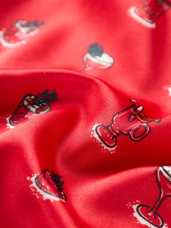 That's The Spirit Pajama Shirt - Red Drinks