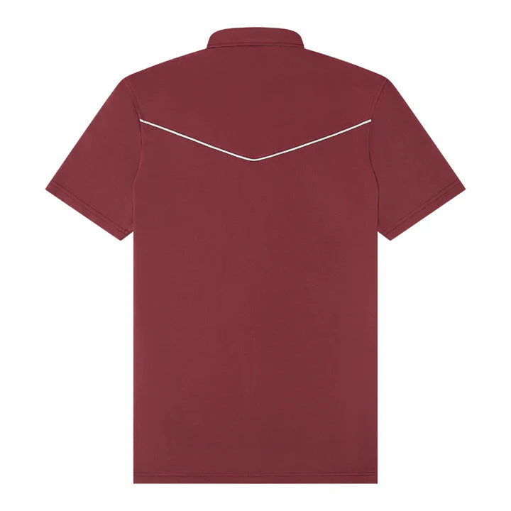 Lariat Western Polo - Maroon - TS