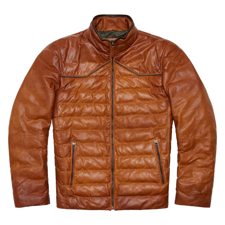 MAVERICK LEATHER JACKET - COGNAC