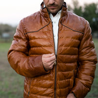 MAVERICK LEATHER JACKET - COGNAC