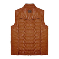 MAVERICK LEATHER VEST - COGNAC