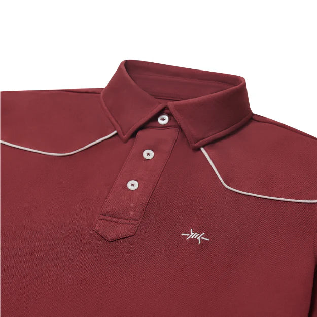 Lariat Western Polo - Maroon - TS