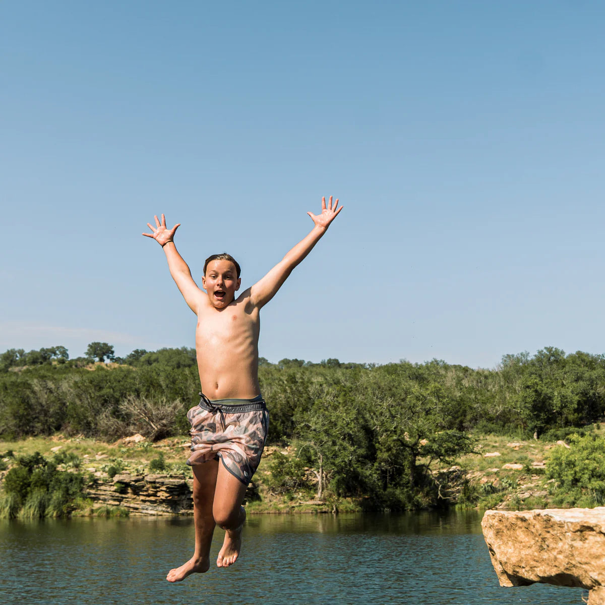 Youth Swim Trunks -Jumbo Pintail Camo