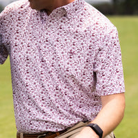Outlaw Traditions Polo - Texas Icons Maroon