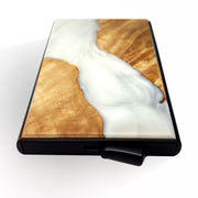 Wood and Resin Pop-Up Wallet - White