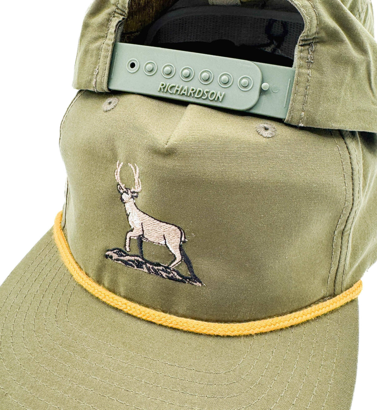 Olive "White Tail" Rope Hat