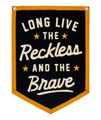 Long Live the Reckless and the Brave Camp Flag • All Time Low x Oxford Pennant