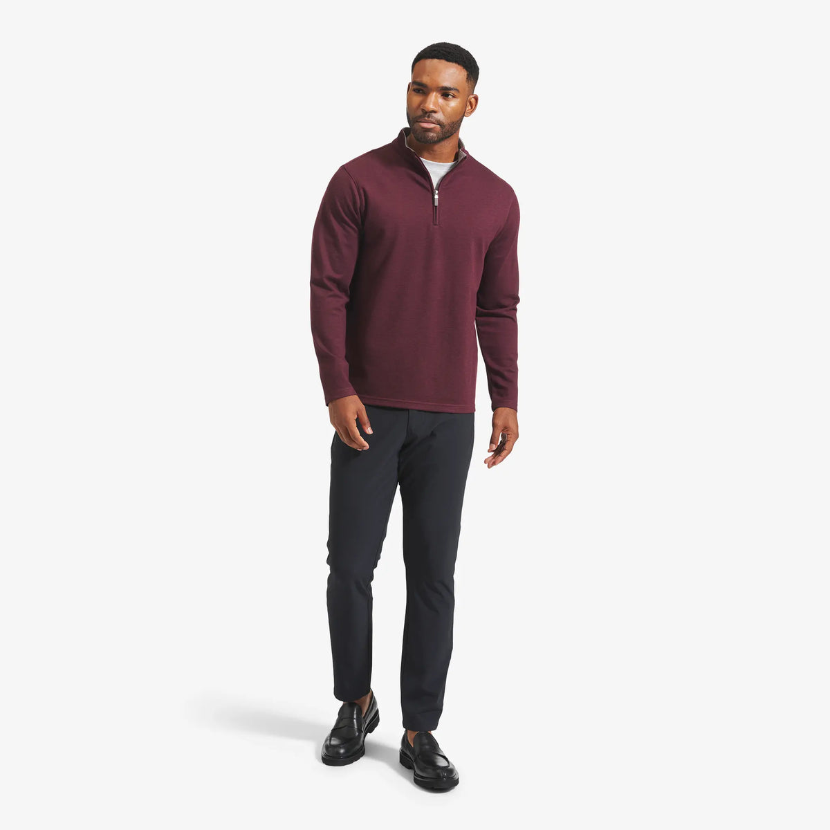 ProFlex Quarter Zip - Burgundy Heather - Mizzen and Main