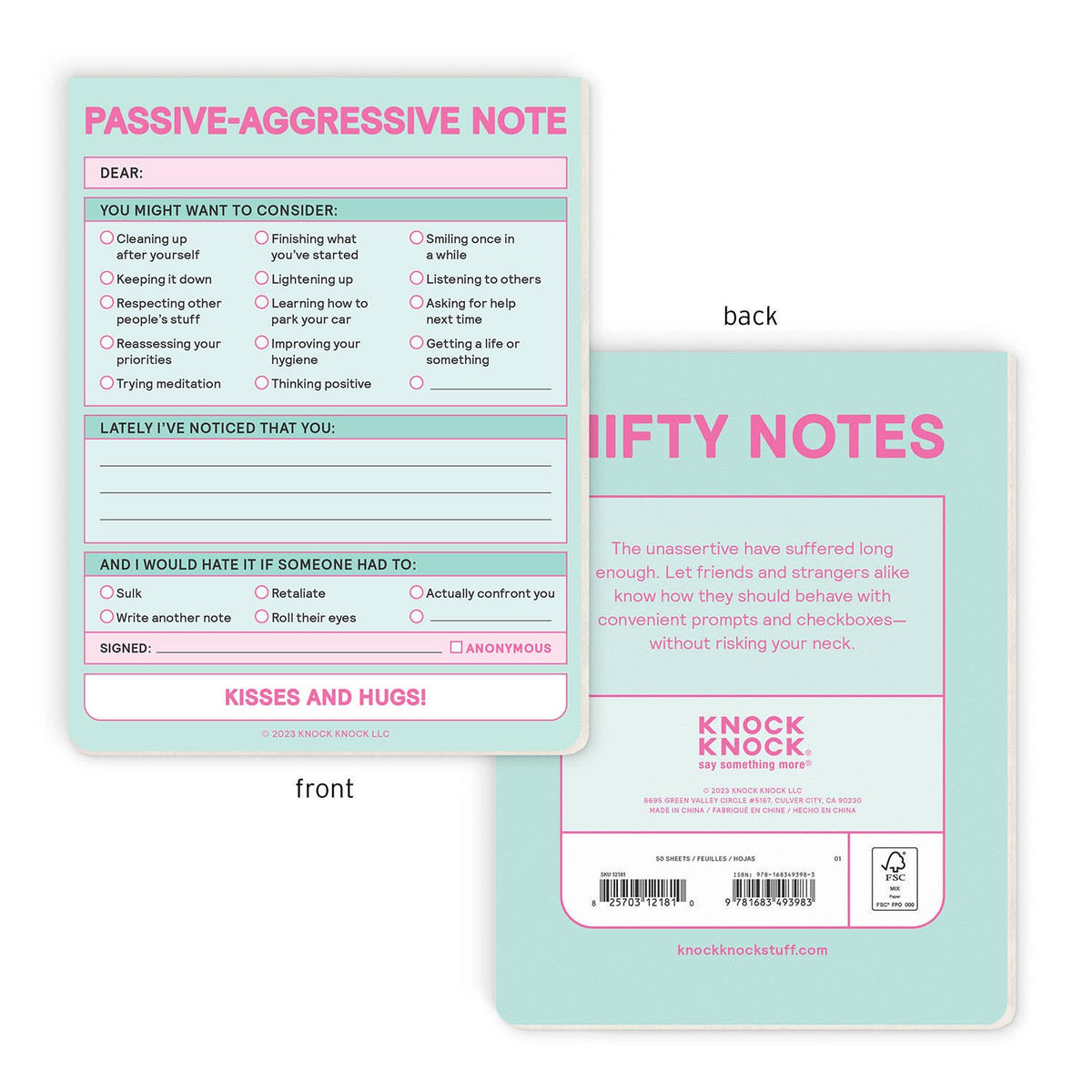 Passive Aggressive Note Pad - Pastel