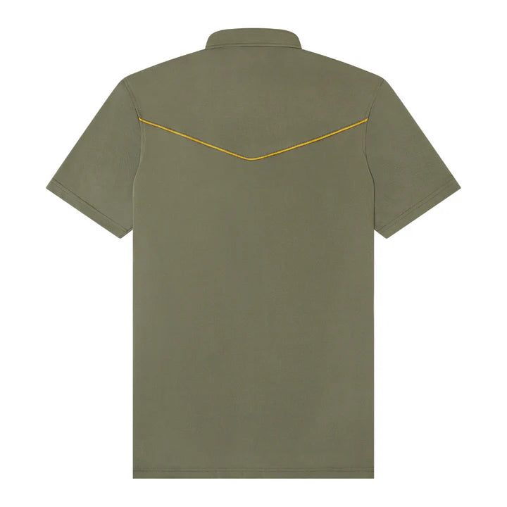 Lariat Western Polo - Agave Green - TS