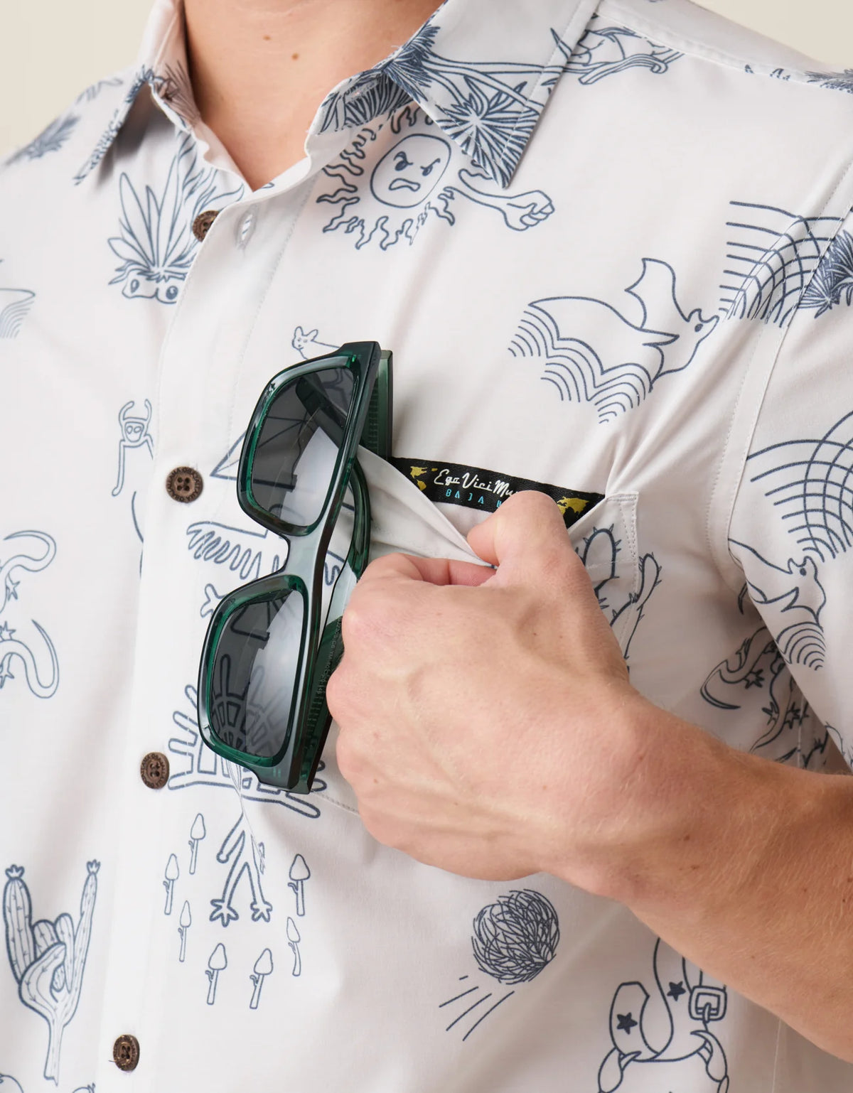 Desert Martians - Gray Vagabond Button Up