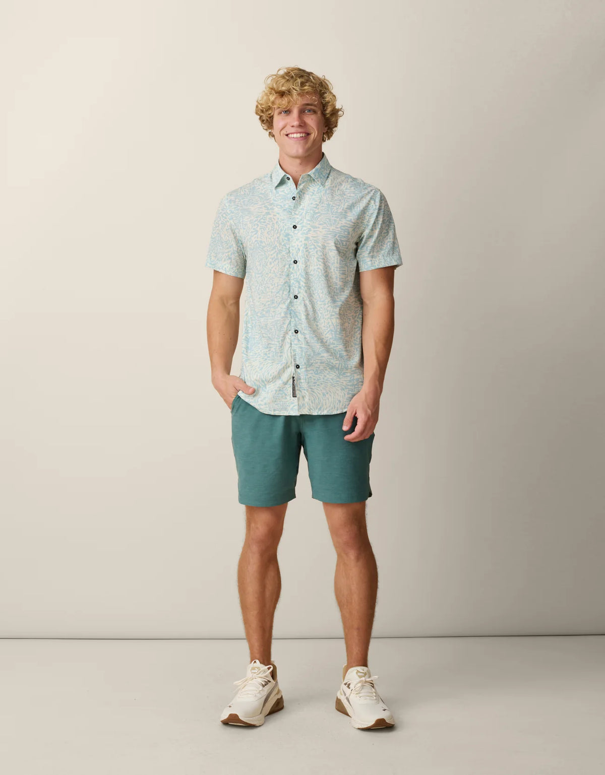 Hidden Llama - Mojave Perforated Button Up