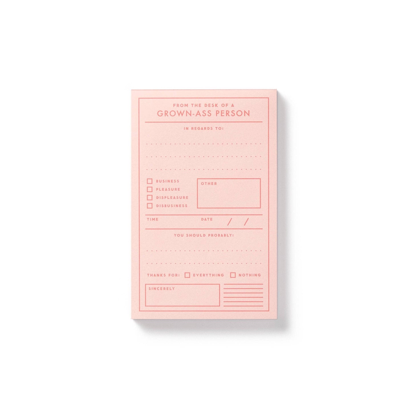 Grown-ass Person Memo Pad