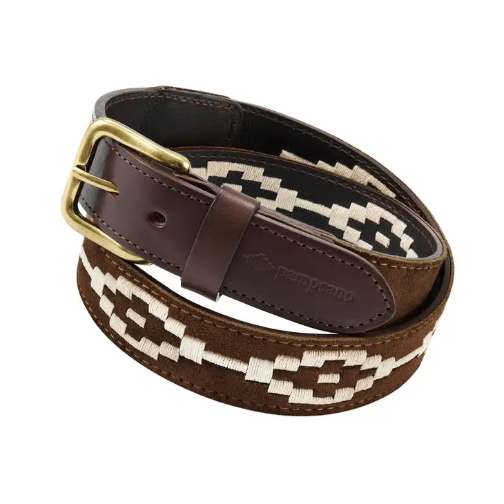 Suede Polo Belt -Confianza Brown - Pampeano