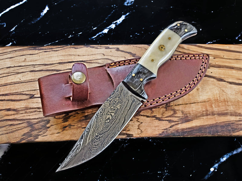 Damascus Steel Hunting Knife-Titan Int.