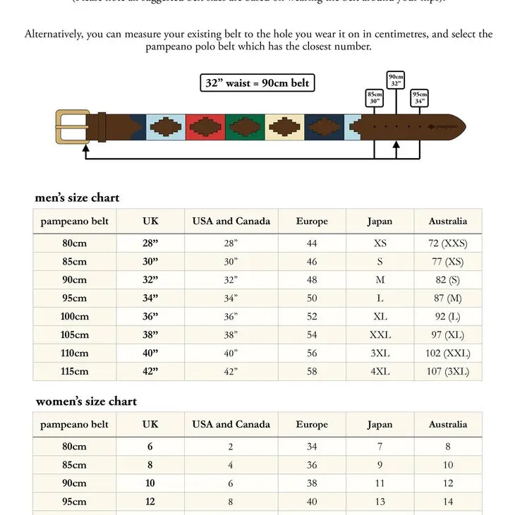 Suede Polo Belt -Confianza Brown - Pampeano