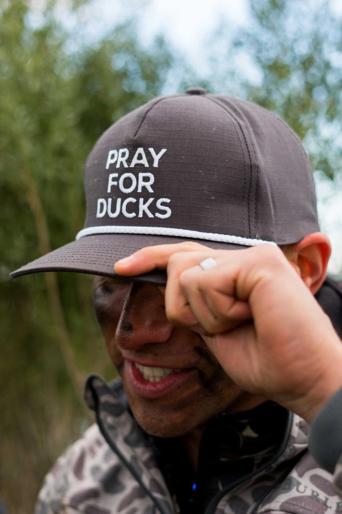 Cap- Pray For Ducks Charcoal- Burlebo