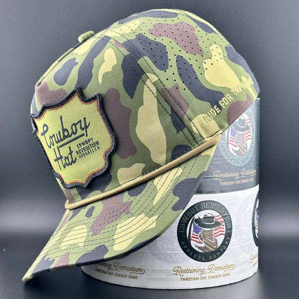 "Woodland" Camo Patch - Performance Hat