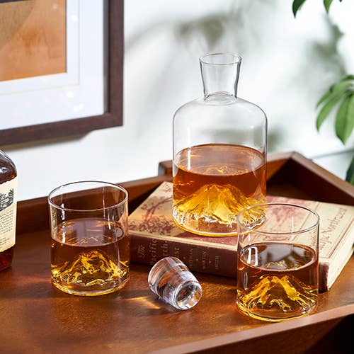 Mountain Themed Crystal Decanter & Viski